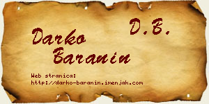 Darko Baranin vizit kartica